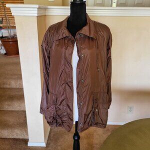 Chico's Zenergy Stylish Copper Windbreaker Jacket Size 3 (16-18)